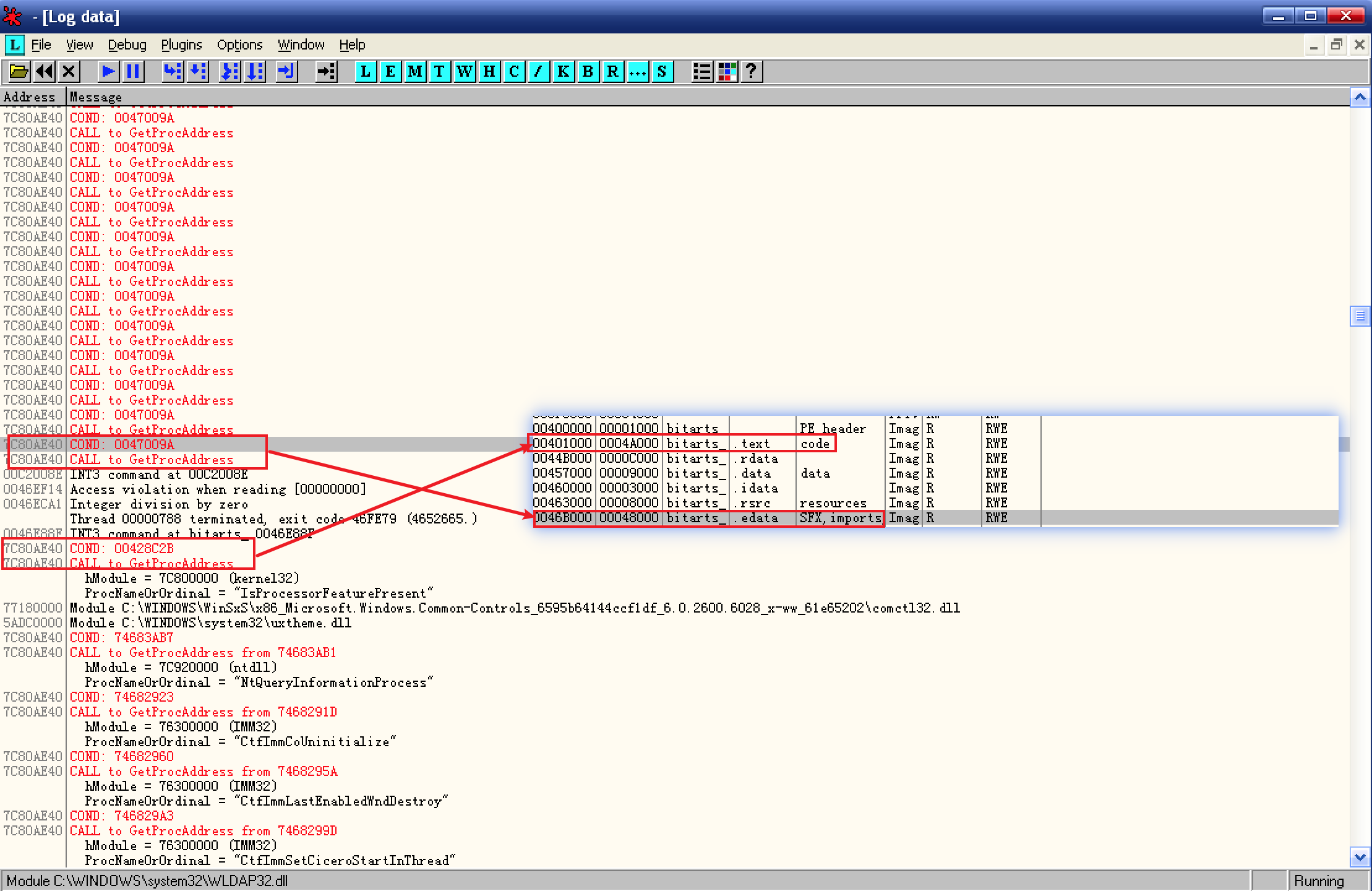 外壳程序的最后一次调用